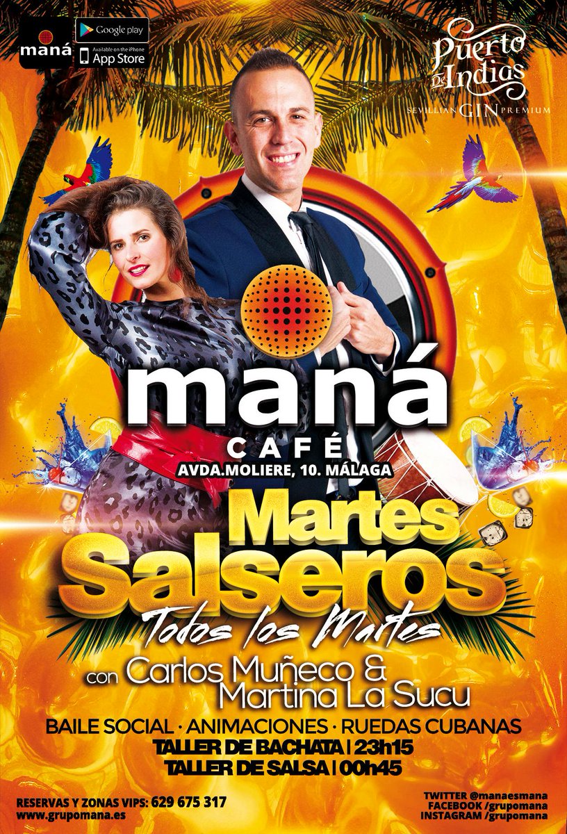 HOY quedamos en Maná Café.
Baile social. Ruedas. Pasos.
Baila toda la semana. 
Desde las 23h
#siempremaná