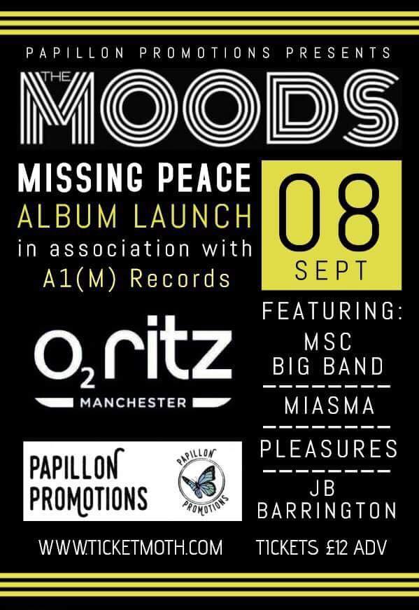 Papillon170's tweet photo. Sept 8th @themoodsmanc @__pleasures__ @Miasma_MCR @mscbigband @BoomshackStudio Early bird available now https://t.co/dH21Xr3ETt @A1MRecords https://t.co/NeQGHY8DfO