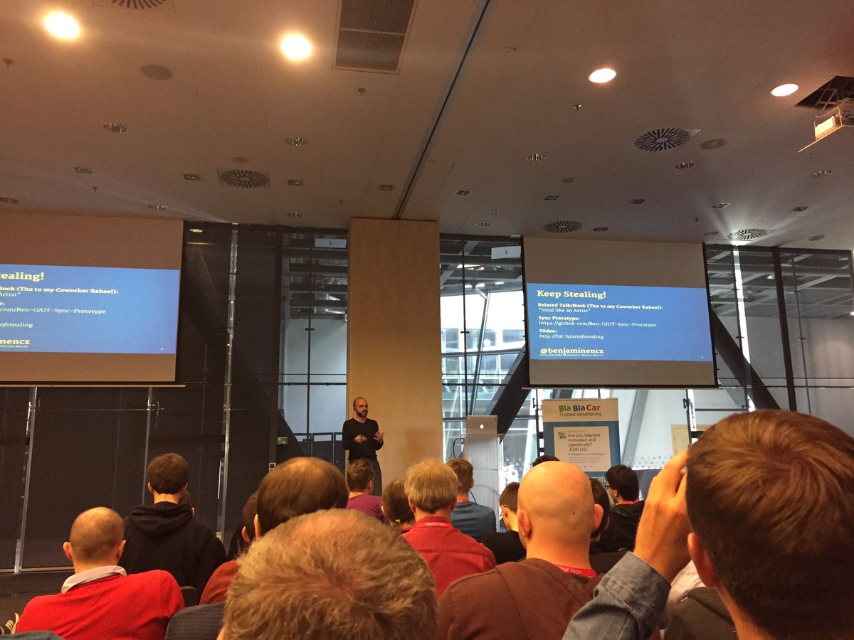 ErikPeruzzi's tweet photo. @benjaminencz Great talks! Stealing with style https://t.co/Q3DkE4lB5m