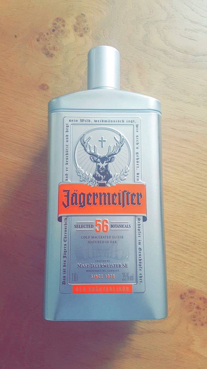 jagertrike's tweet photo. Picked up a lovely limited edition bottle of #Jagermeister on a recent trip to Munich. https://t.co/TRdqM57dkQ