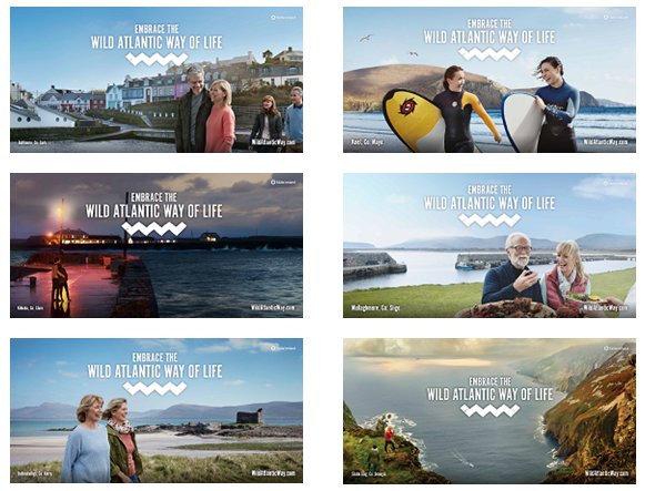 Failte_Ireland's tweet photo. Our #WildAtlanticWay campaign is in full swing - TV, Radio, Outdoor Advertising and more. Details here: https://t.co/E5EcLa9evF https://t.co/Zbsk1bTX7b