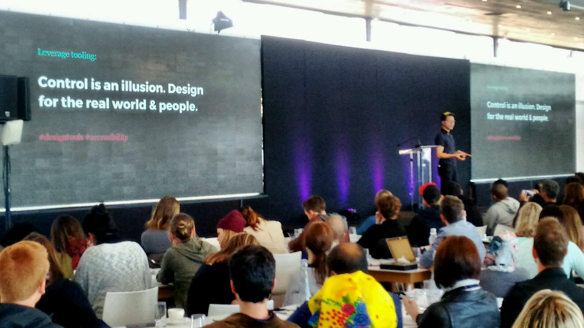 "Control is an illusion. Design for the real world and people." <a href="/soundslikesue/">Michael Austin Sui</a> #pixelup2017