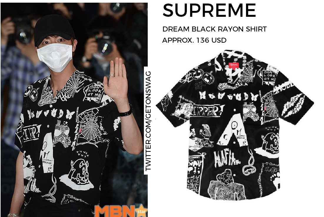 Beyond The Style ✼ Alex ✼ on X: JIN #BTS 190410 airport #JIN #방탄소년단 #진 #석진  TEEAZSTUDIO beyond the future t-shirt white Thom Browne Classic Cashmere  Cardigan Thom Browne business bag in