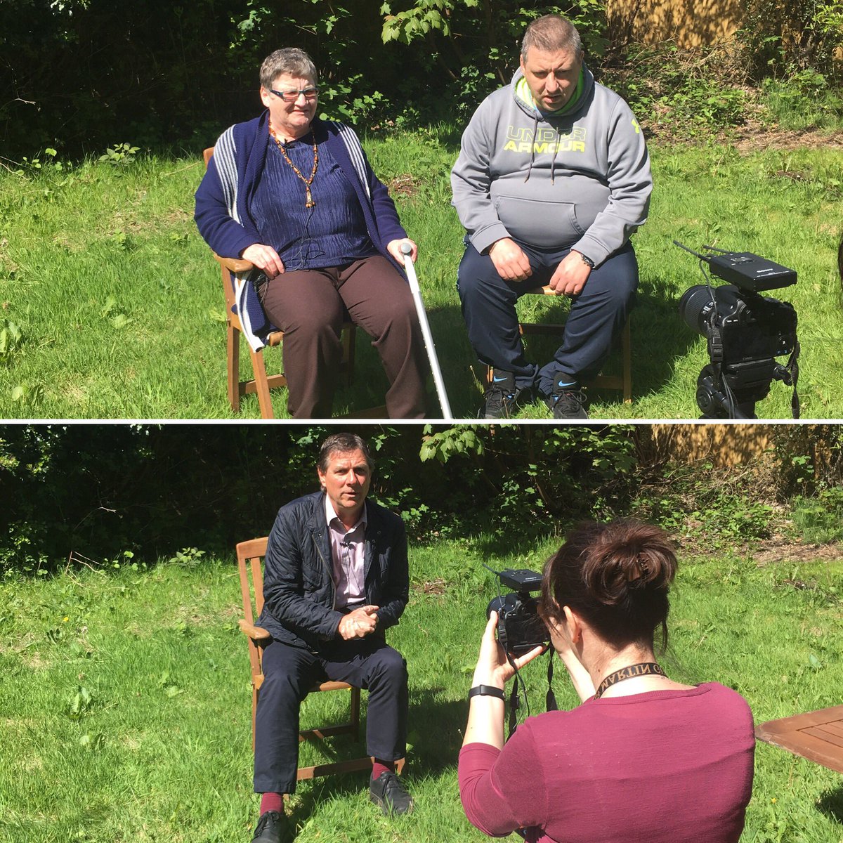 AneurinBevanUHB's tweet photo. Filming today with the In One Place team highlighting services available for #MentalHealthAwarenessWeek https://t.co/ybW2CsQc2F