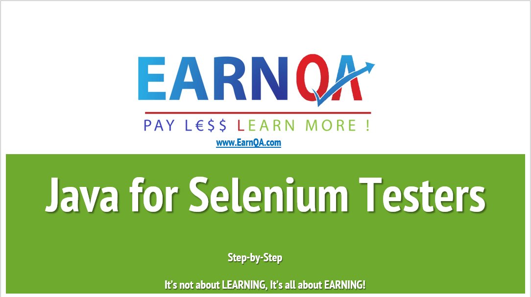 earnqa's tweet image. EarnQA designed #JavaSelenium Tutorial selenium #testers learn basic and java concepts for #SeleniumAutomation tool.
goo.gl/sKNK5y