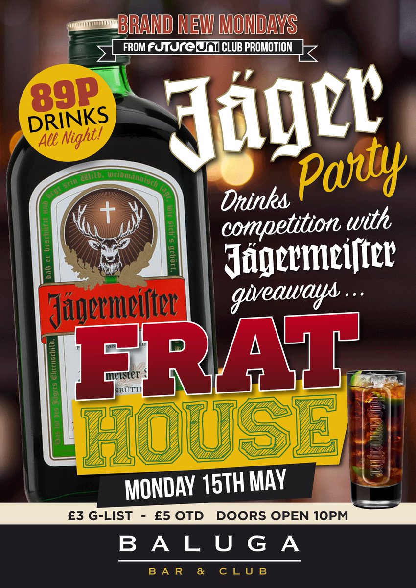 FutureUniEvents's tweet photo. Next week Monday @BalugaPreston 🍻#Preston https://t.co/9RA0tFy3Do