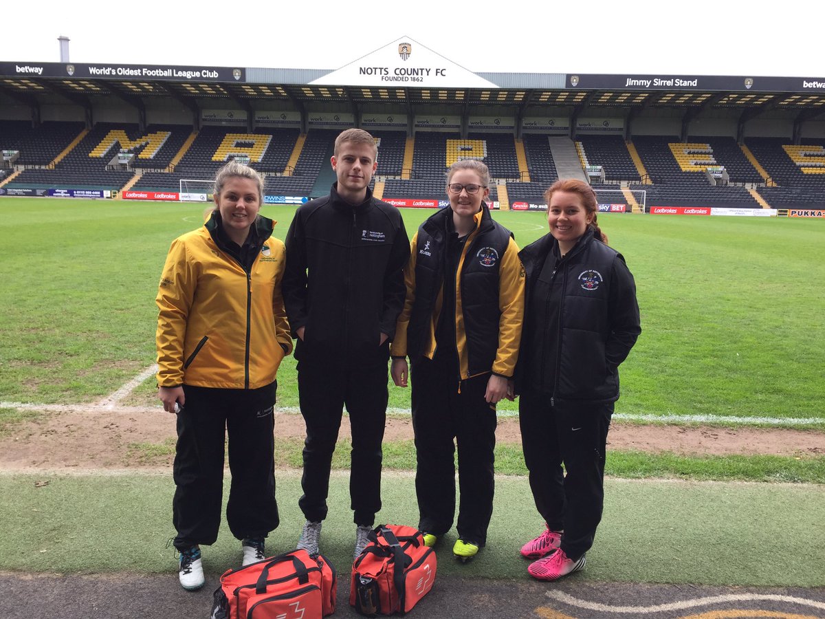 kristavanalten's tweet photo. @UoNSportRehab students ready for the game @Official_NCFC @FootballAid! #firstaidsupport https://t.co/3TLM7QqCIw