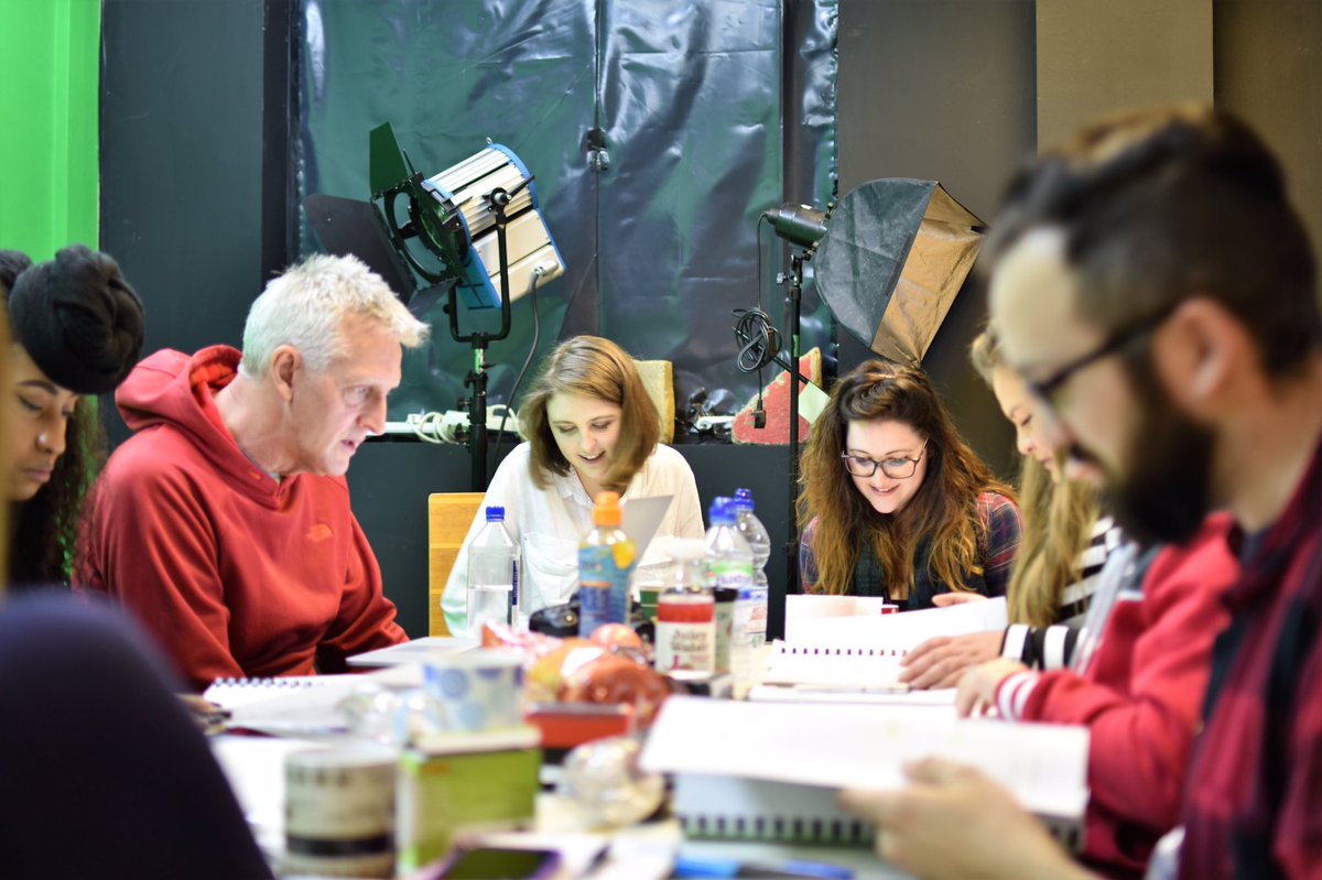 HWUTheSeries's tweet photo. All smiles at our script read through last month.. #ThrowbackTuesday #HollywoodU #HWUTheSeries #Pixelberry #ScriptReadThrough #Screenplay https://t.co/RHbYyg1k31