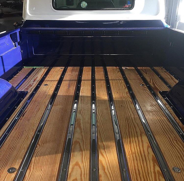 New wood floor in the 66 pickup #chev #66 #longbox #complete #realwood #lvk #lynnvalleykustoms #truck #classic #norfolkcounty #fixauto