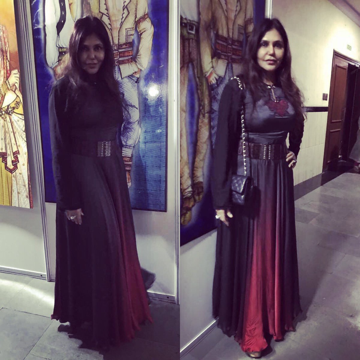 preevindesigns's tweet photo. The stylish Nisha Jamvwal looks gorgeous in the black and red ombré #dress by Preevin! @nishjamvwal #fashion #preevin #delhi https://t.co/nr4rhiX5FV