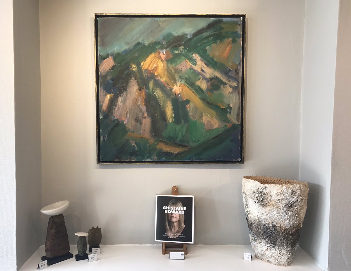 South West vibes in the gallery. Painting <a href="/GhislaineHoward/">Ghislaine Howard</a> titled 'Avon Gorge, Bristol' left three <a href="/Phayesceramics/">Peter Hayes</a> and right a @SarahPurvey