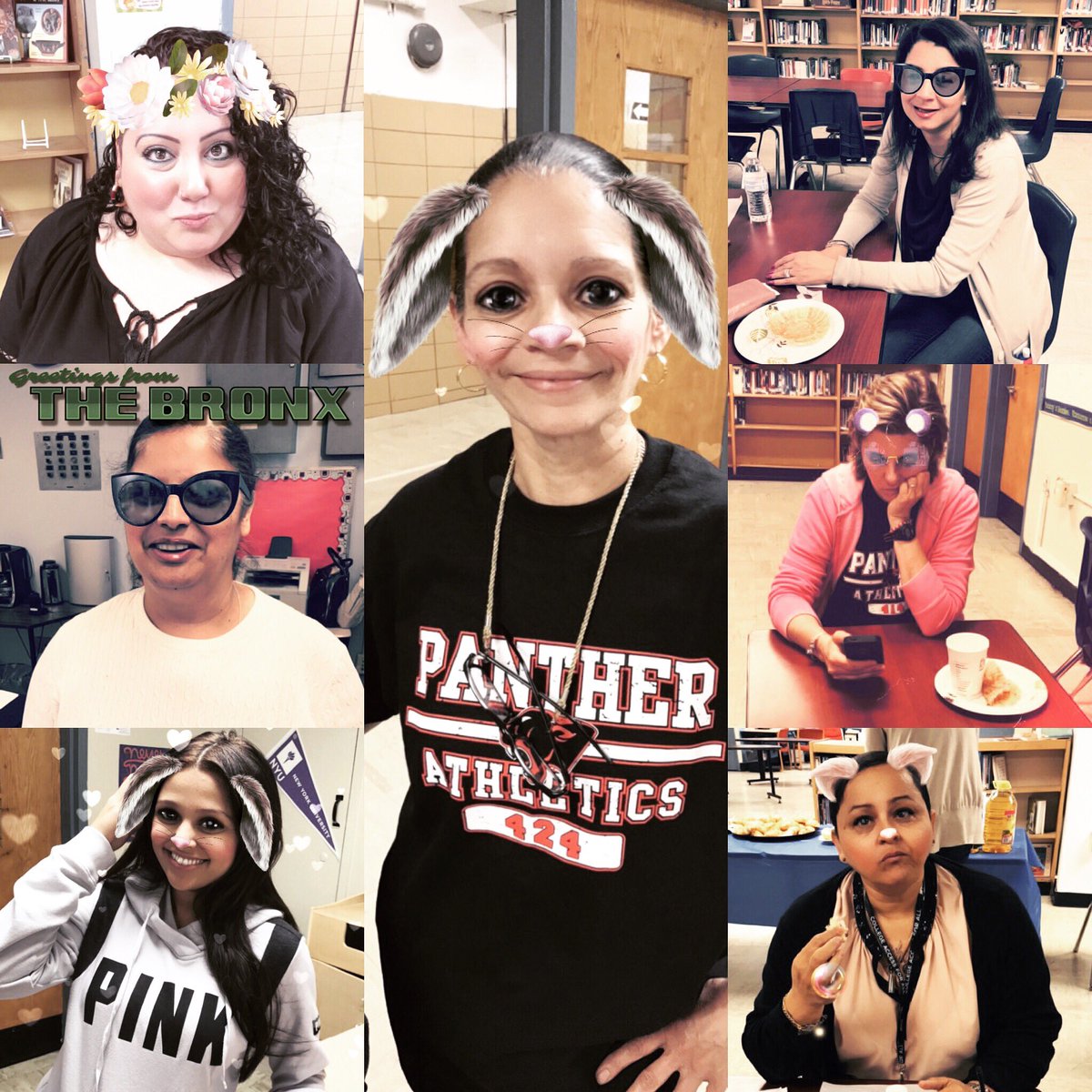 MS424HPPanther's tweet photo. Snapchat fun ! Gearing up for a wonderful day at the Hunts Point Middle School where we are changing directions, attitudes, and lives ! https://t.co/fBazW65OId