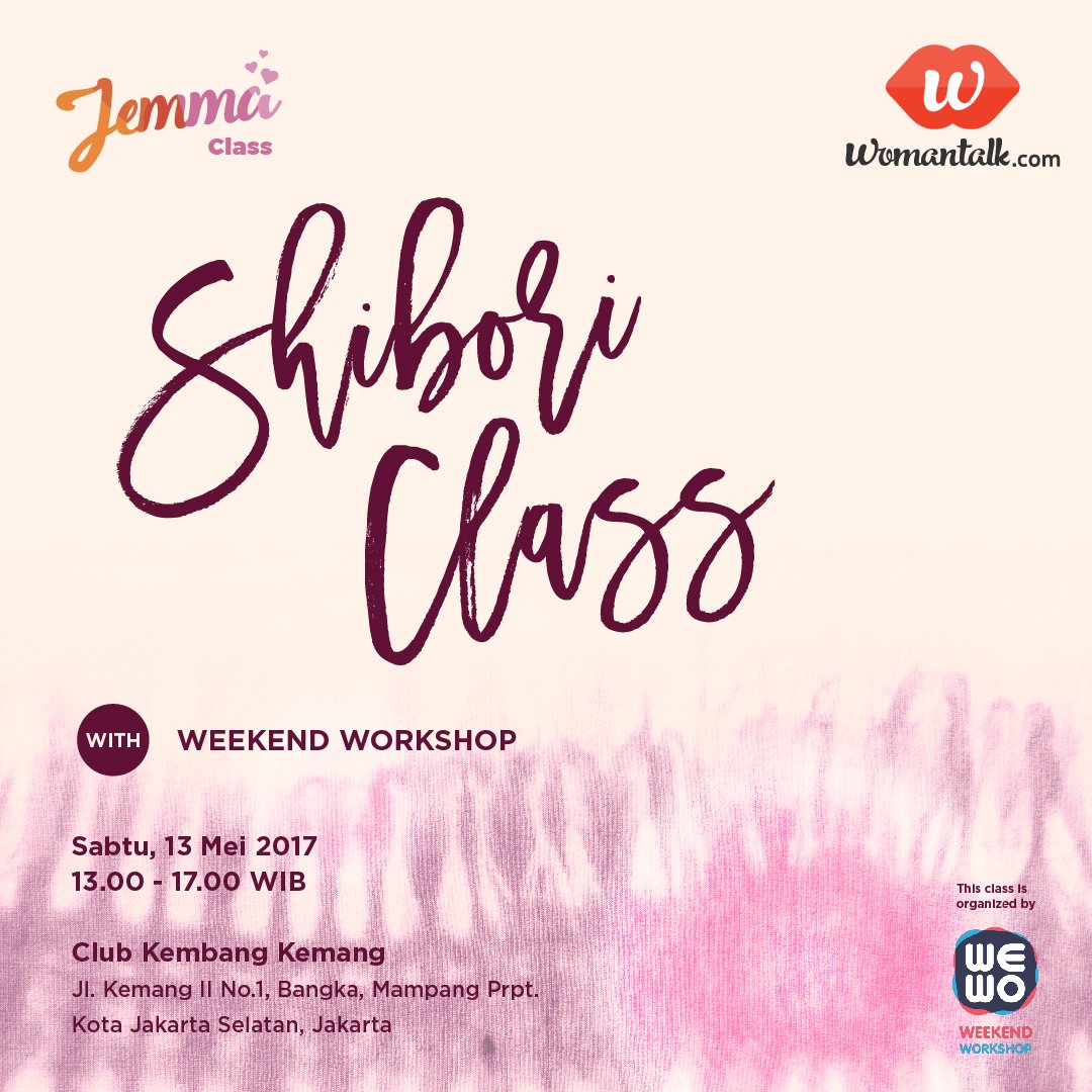 IDEAVOLUTIONERS's tweet photo. #JemmaClass basic shibori workshop with @wewocraft Sabtu, 13 Mei 2017. GRATIS! Yuk ikutan di sini https://t.co/KhJHgo1ZtV https://t.co/I1THWsKiPB