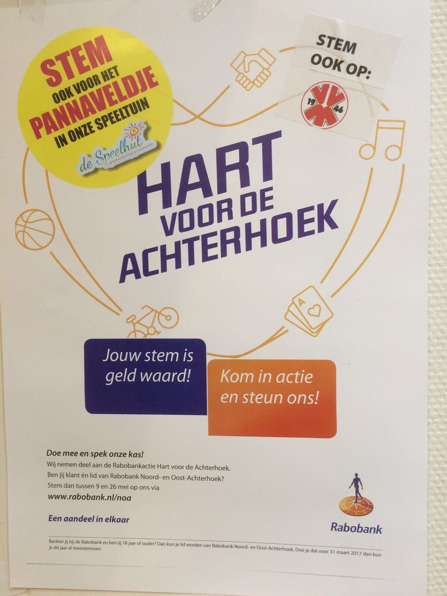 Het stemmen kan beginnen,doen!!speeltuinvereniging "de Speelhut" hoopt op jou stem!@RabobankNOA <a href="/Marienvelde/">Mariënvelde</a>