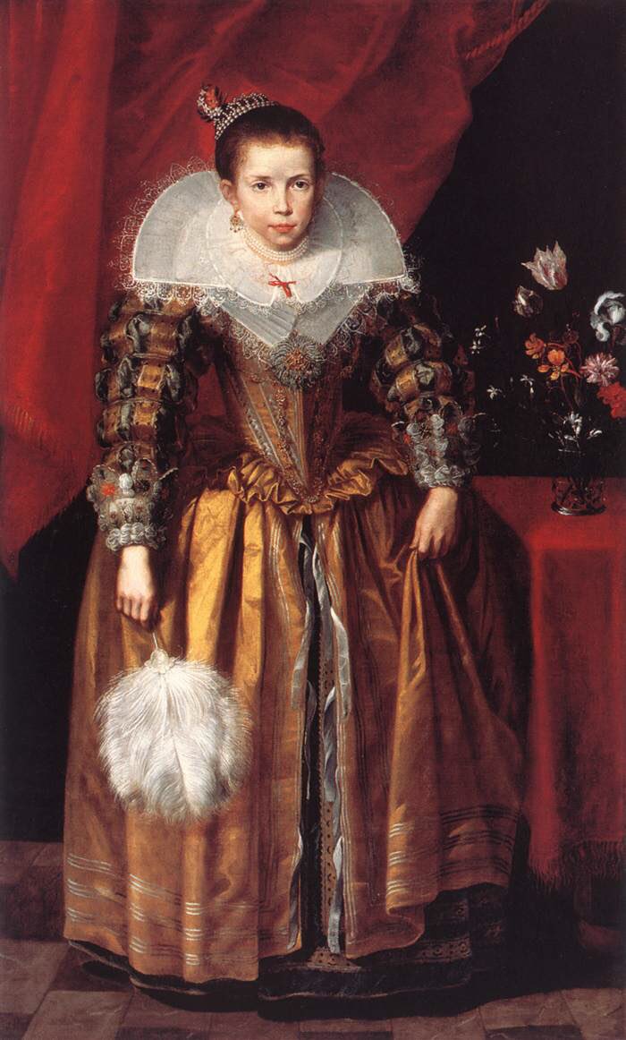 An extraordinarily elegant 10-year-old girl painted by Cornelis de Vos, who died (alas!) OTD 1651.