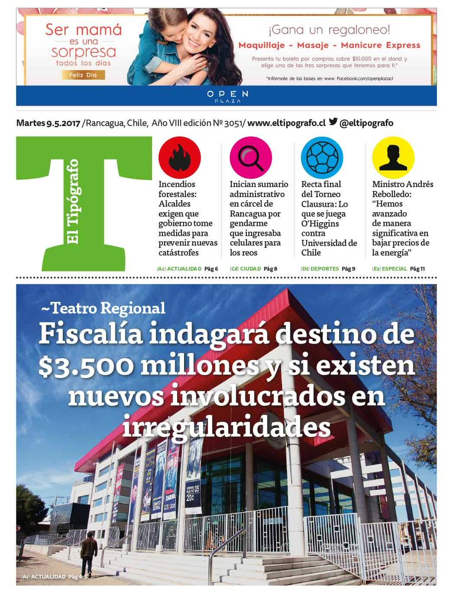 eltipografo's tweet photo. Buenos días!! Los dejamos con la portada para hoy de diario @eltipografo https://t.co/fOG6WDUCwD