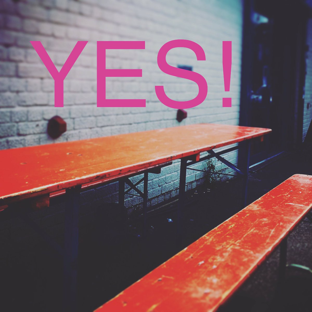 Back of the net! Many thanks @CannHallCllrs and <a href="/wfcouncil/">Waltham Forest Council</a> outside seating at the Tap go go go