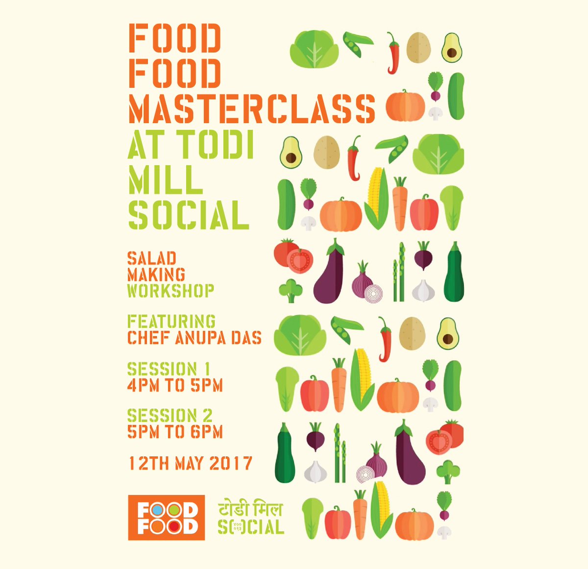 SocialOffline's tweet photo. .@FoodFood Masterclass with Chef @anupadas at #TodiMillSocial, this Friday 4 pm onwards. https://t.co/9fcU00NEJc https://t.co/i4mB54Hjgd