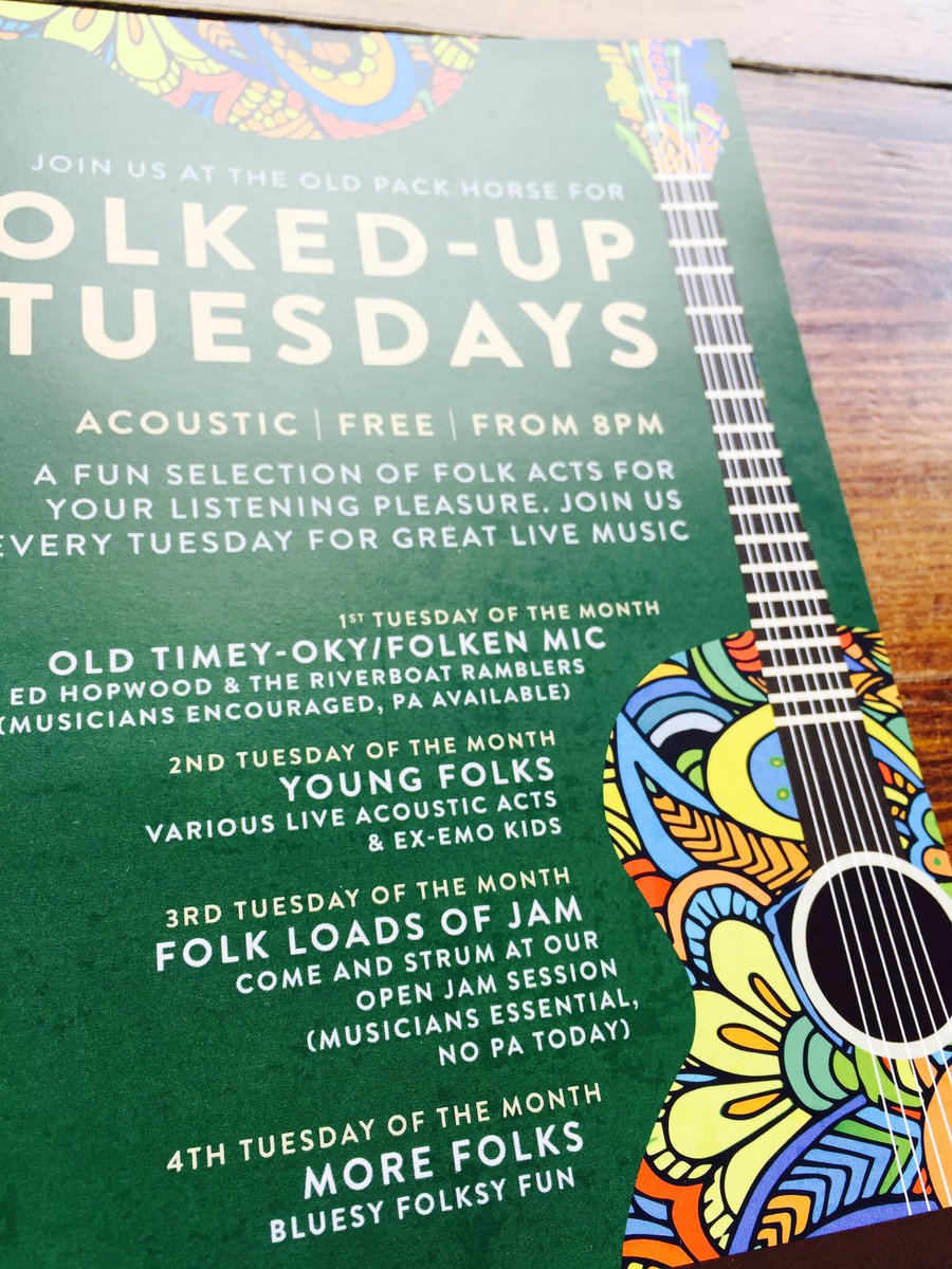 OPHW4's tweet photo. Folk-up Tuesday night and get down to the old pack, craft beer, Thai food and acoustic instruments #Paradise #london #craftynight #chiswick https://t.co/uAOT1Qu3kg
