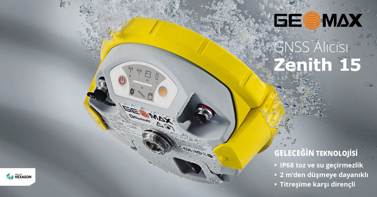 Geomatikltd's tweet photo. IP68 toz ve su geçirmezlik ve 2 m’den düşmeye dayanıklı, gerçek Gnss: Geomax Zenith15. #geomax #geomatikhizmetler #zenith15 #geomatik https://t.co/TgIkS70e5A