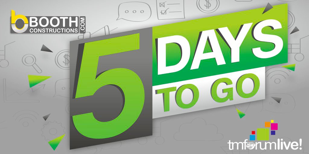 booth_construct's tweet image. The countdown has begun!

Only 5 days left for TM Forum Live 2017. Wish you a successful participation! @tmforumorg  #TMFLive #events