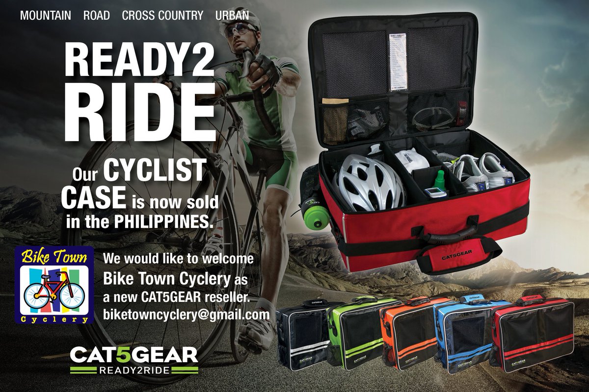 CAT5GEAR's tweet photo. Slowly going GLOBAL. You can now be READY2RIDE in the Philippines Bicycle Town Cyclery is now a CAT5GEAR reseller. biketowncyclery@gmail.com https://t.co/7B3M917e33