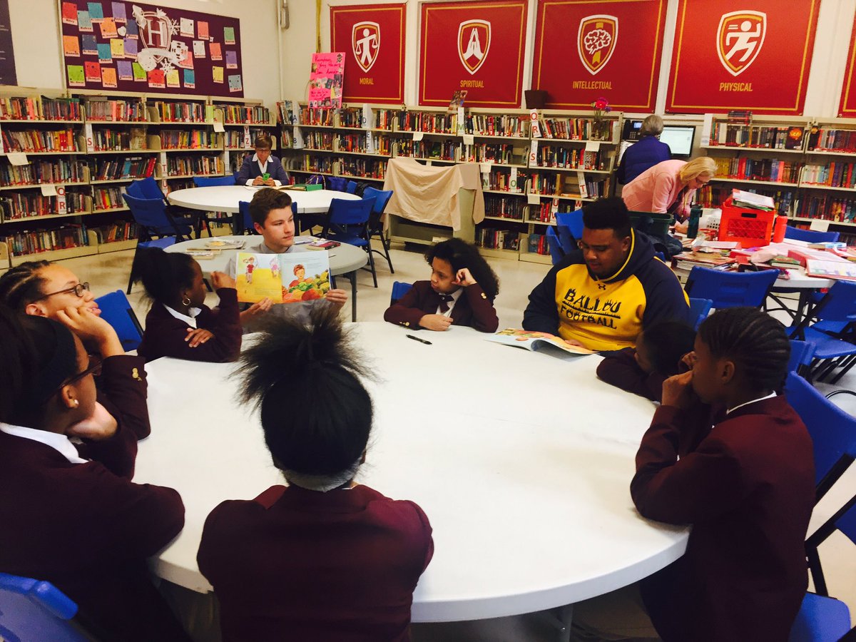 PCPublicPurpose's tweet photo. @PennCharter students brought @ReachInc books to @stjamesphila and all enjoyed a live reading from the @ReachInc teen authors. https://t.co/sGv40jleFH