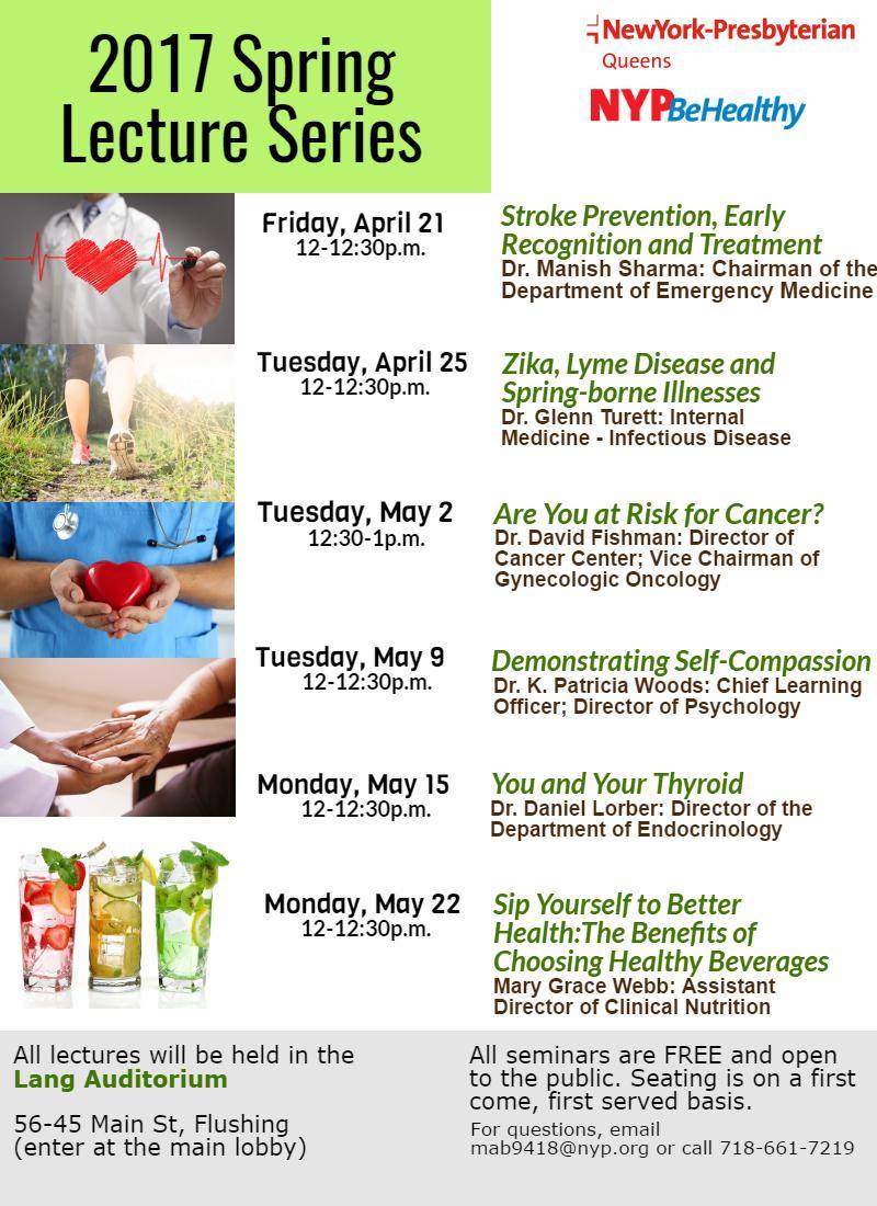 Head over to the Lang Auditorium today to learn about self-compassion at our FREE #NYPBeHealthy spring lecture series from 12-12:30 p.m.: