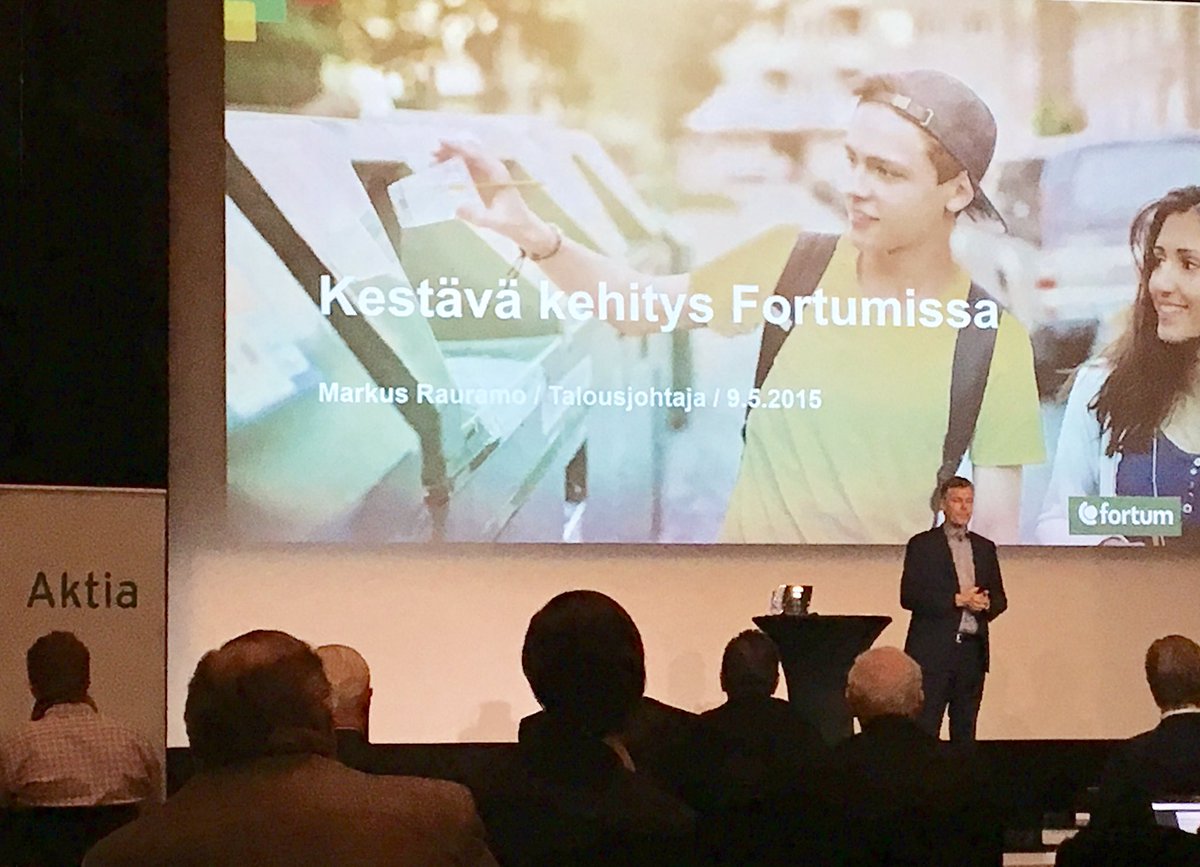Fortumin Markus Rauramo: Mm. eettinen toiminta ja työturvallisuus ovat edellytyksiä yrityksen menestykselle. #vastuullinensijoittaminen