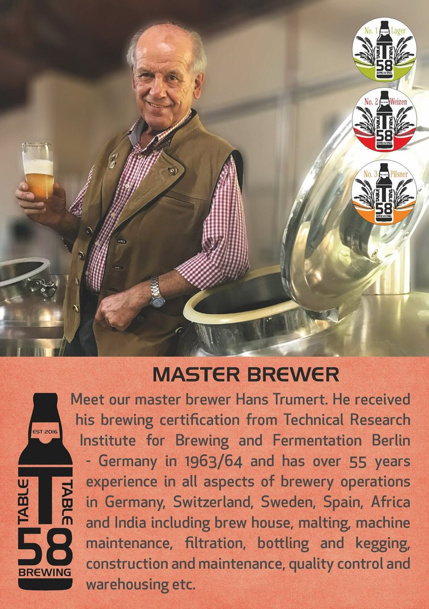 Wilddog_ZA's tweet photo. So stoked to have Hans brewing right here in East London at #Table58brewing #craftbeer https://t.co/Vzj7uRFBAO