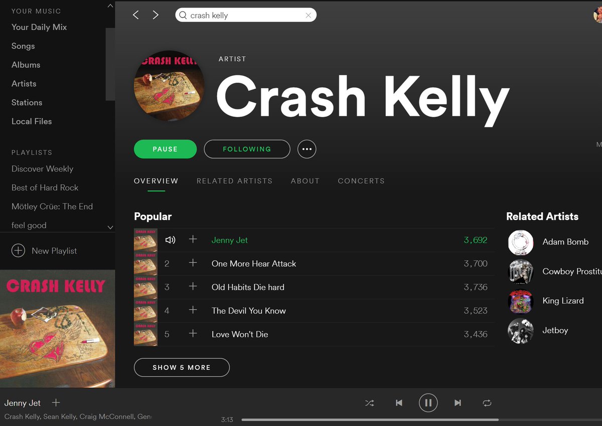 RockTheseTweets's tweet photo. It's a #CrashKelly kind of morning! 70's inspired melodic hard rock to get you through the morning 🤘🤘🤘🤘🤘🤘#hardrock #OneMoreHeartAttack https://t.co/ljmSPV4Y0w