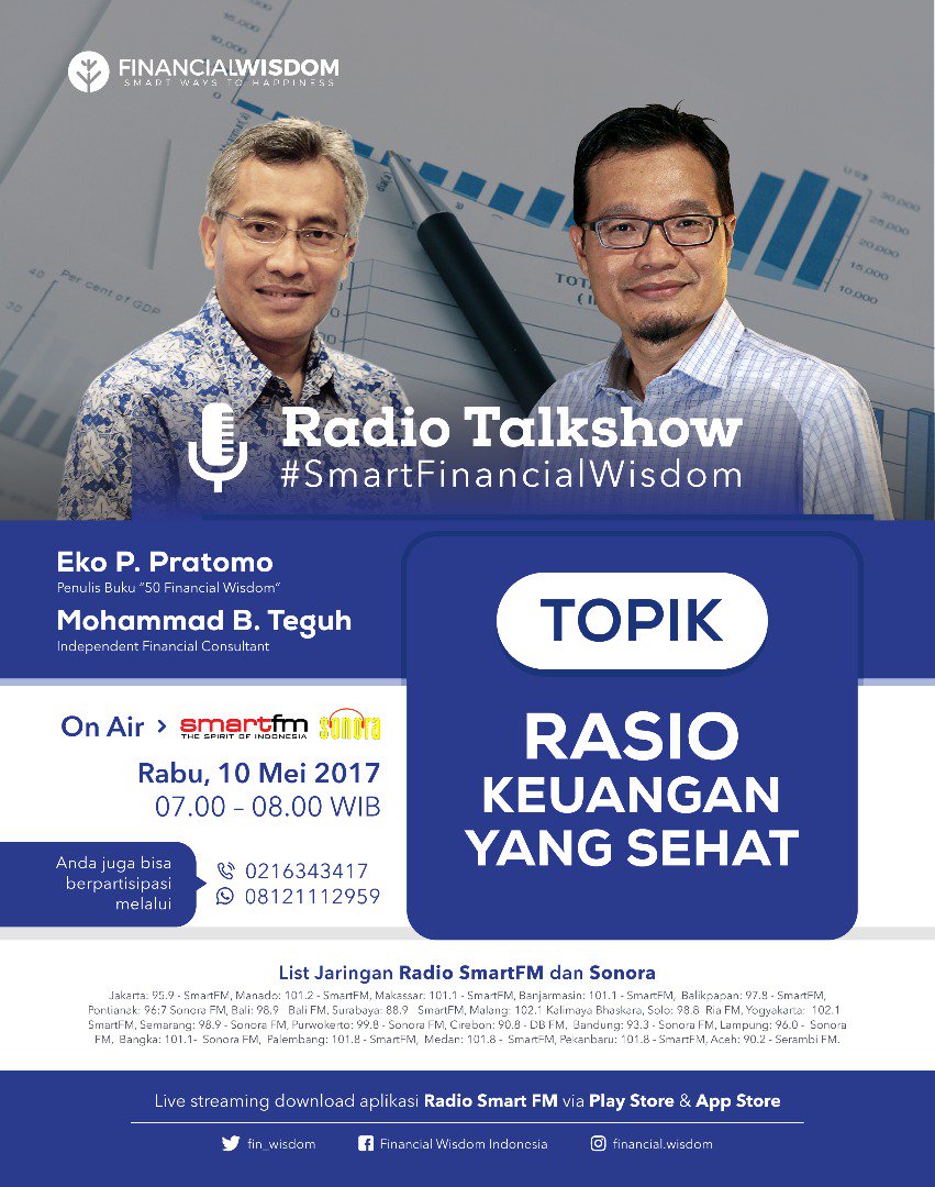 Selamat malam sahabat #FinancialWisdom, Jangan lupa stay tune di radio <a href="/smartfm/">Smart NEWS</a> besok jam 7 pagi. Don't miss it!! #CerdasFinancial #Talkshow