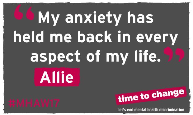 CunningNJ's tweet photo. For Mental Health Awareness Week, @Allegra_Sarah wants everyone to take anxiety... https://t.co/WgysLaqP69 by #TimetoChange via @c0nvey https://t.co/dtpX92uyj4