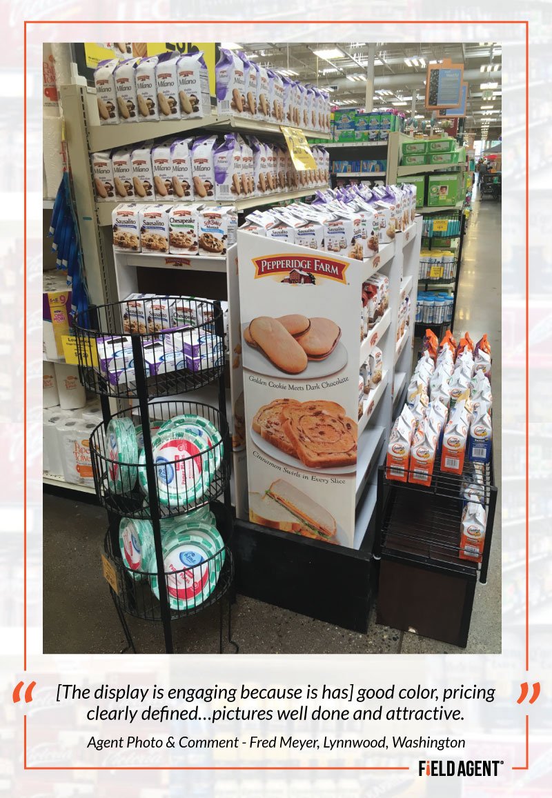 Storesight_AI's tweet photo. This @PepperidgeFarm #display made our Agents take notice! #RetailRecon #retail #marketing https://t.co/DMl8t7lO1F