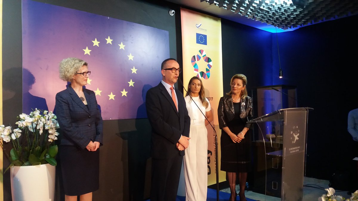 EU in Kosovo is pleased to award Mr. Erzen Shkololli with the European of the Year 2017.