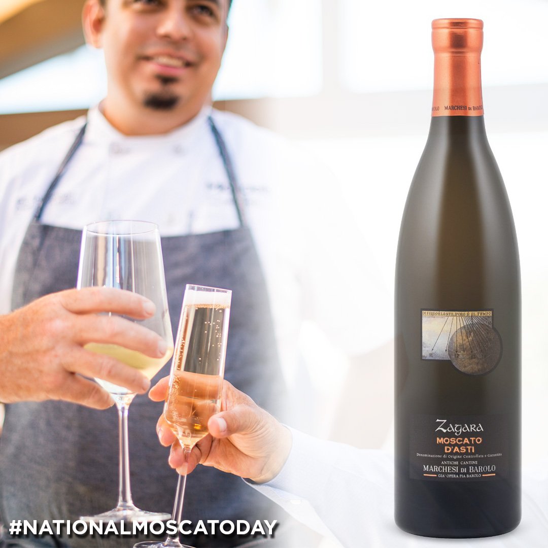 Happy #NationalMoscatoDay! Stop by this evening for dinner + a complimentary glass of Marchese di Barolo's "Zagara"! bit.ly/2oHPGgz