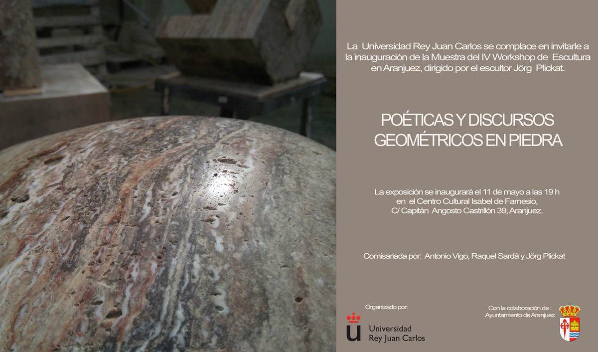 El día 11 de mayo a las 19:00 se inaugura la exposición "Poéticas y discursos geométricos en piedra" en el Campus de Aranjuez <a href="/uepa_Aranjuez/">UEPA</a>