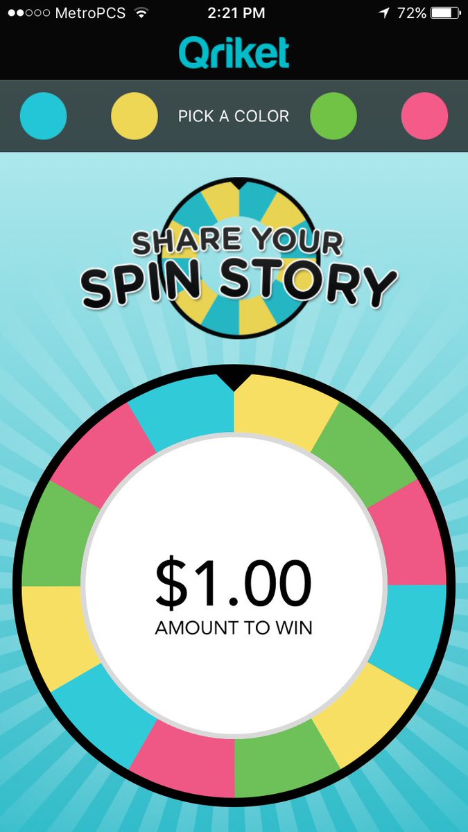 Artlubber's tweet photo. Redeemed a spin code from Snapchat and won 2 spins thanks guys! #Qriket #spincode #happyspinning @Qriket @jcomparel #snapchat #win https://t.co/LPISlXM8Zz