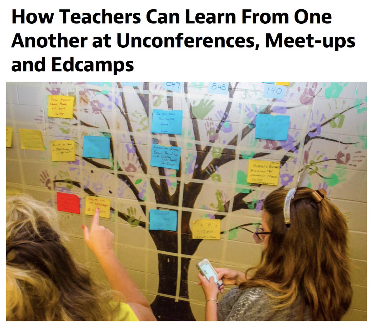 JenWilliamsEdu's tweet photo. How Teachers Can Learn From One Another at Unconferences, Meet-ups and Edcamps https://t.co/LgjdFE7qgl @TheMrGodsey #edcamp #EdcampPD https://t.co/el1pUrHfek