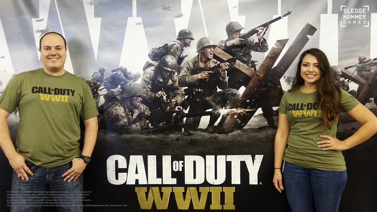 SHGames's tweet image. Hey #HammerHeads! We're giving away 4 #CODWWII shirts. You know the drill: RT by 1PM PT for a chance to win 1! Rules bit.ly/2psx9oF