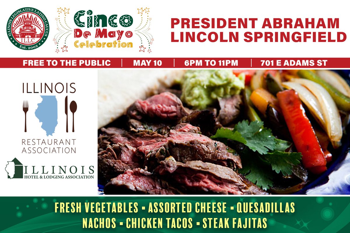 Tomorrow the #ILLC #CincodeMayo #Celebration begins and we hope you have an appetite!