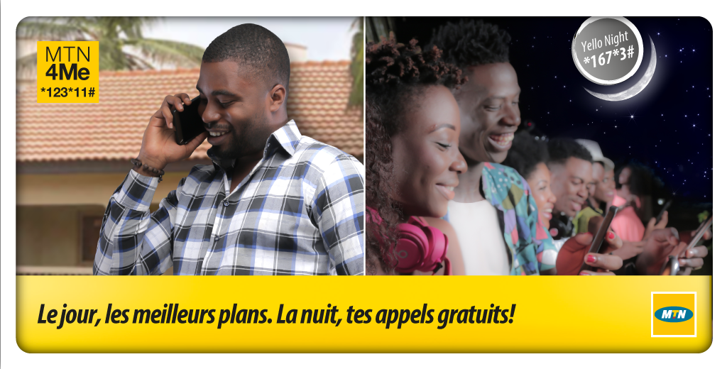 MTNCameroon's tweet photo. Sur le réseau le plus GENIAL au Cameroun... 😀
#MTN4Me #YelloNight https://t.co/pdbOJbgoP7