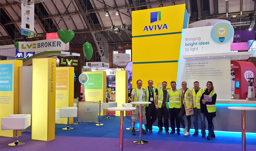 AvivaBrokerUK's tweet photo. So excited to launch our new stand at #BIBA2017 tomorrow!! Big thanks to @ImageDisplay for their creation! The #BIBAFever starts here!! https://t.co/9Sjl5eSdXg