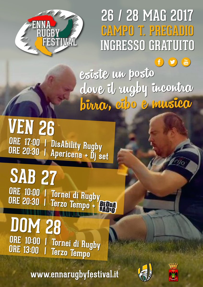 EnnaRugbyFest's tweet photo. Et voilà! Il festival è servito! ;)  
 
 #EnnaRugbyFestival2017 #RugbyAdAltaQuota
 #RugbyLove

https://t.co/UIX2ABEGFA https://t.co/W7q0alhLLw