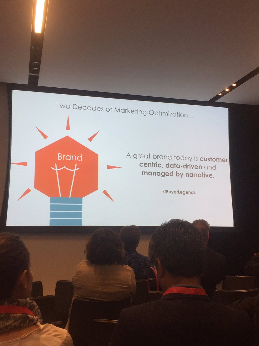 websavant's tweet photo. A great brand today is #customercentric, #datadriven and managed by narrative - @BuyerLegends in @thegrok session at #RIC17 https://t.co/LfvecY0yF8