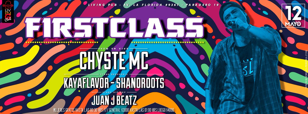 LIVINGCLUB_LF's tweet photo. Viernes vuelo...
 #FIRSTCLAS ☝️👌
En vivo >>
CHYSTE MC
Tanditas rapeabless 
#LIVINGCLUB
2 ambientes 1 NAVE 🚀 https://t.co/ph64T5uzSx