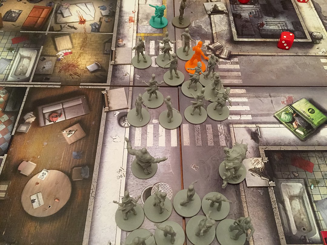 MeepleFarm's tweet photo. The zombie apocalypse finally arrived as we play Zombicide, always delivers a fun packed nights gaming. @CMONGames https://t.co/h9yWyKVtmp https://t.co/VERGXXdy8s