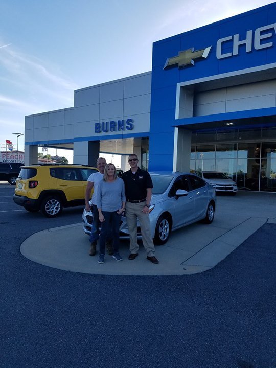 BurnsofGaffney's tweet photo. Congratulations to John and Tonya Crasten on the purchase of your New 2017 Chevy Cruze.  We here at Burns really appreciate your business. … https://t.co/RdGcGnXmYp