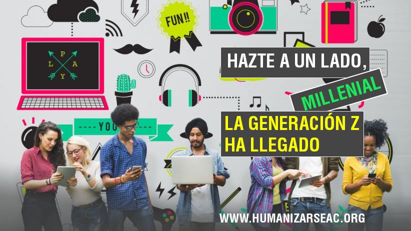 HumanizarseAC's tweet photo. Hazte a un lado, Millenial, la Generación Z ha llegado. Lee el artículo en https://t.co/gxKXYsHqYx

#Millenial #GeneracionZ #NativosDigitale https://t.co/icLQqJ0rlW