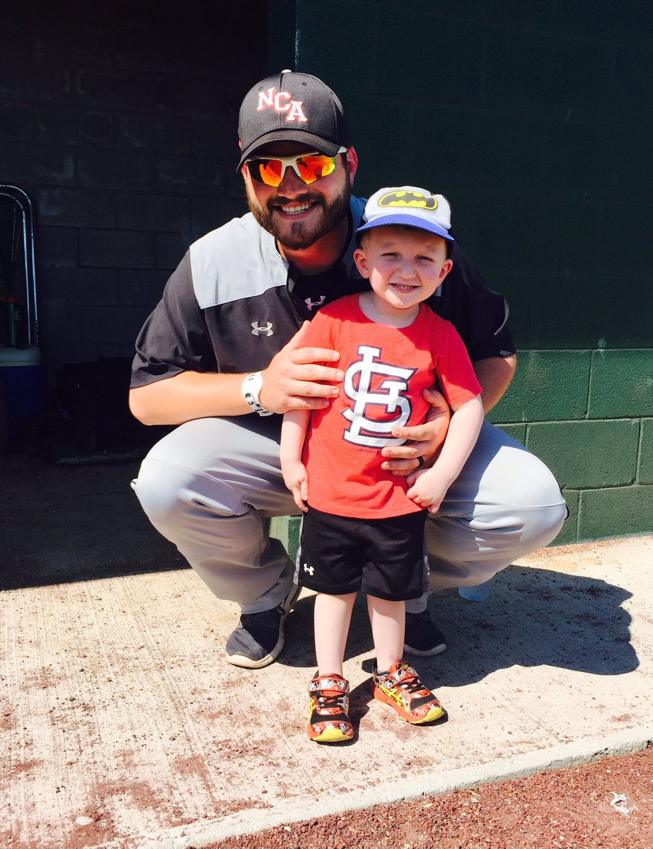 NCA_Baseball's tweet photo. @CoachHart12 @CoachHart24 and the Warriors had a visitor today!! A cancer free Luke Sowder and it was just what we needed! #SowderStrong https://t.co/dCyCaVFWuC